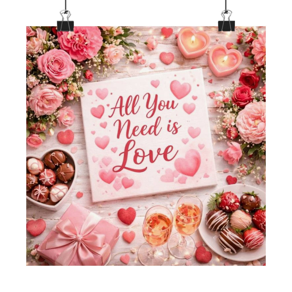 Valentine s - All You Need Is Love - Matte Poster