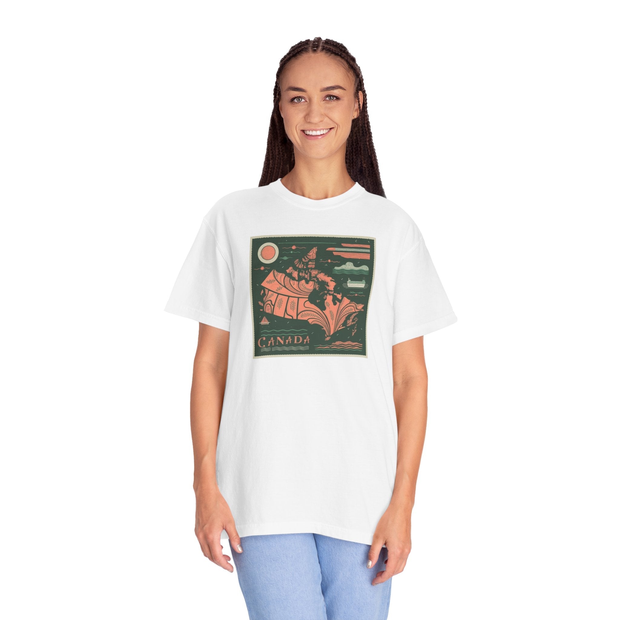 Map Of Canada Tee - Canada Day Celebration Comfort Colors - DipaliZ