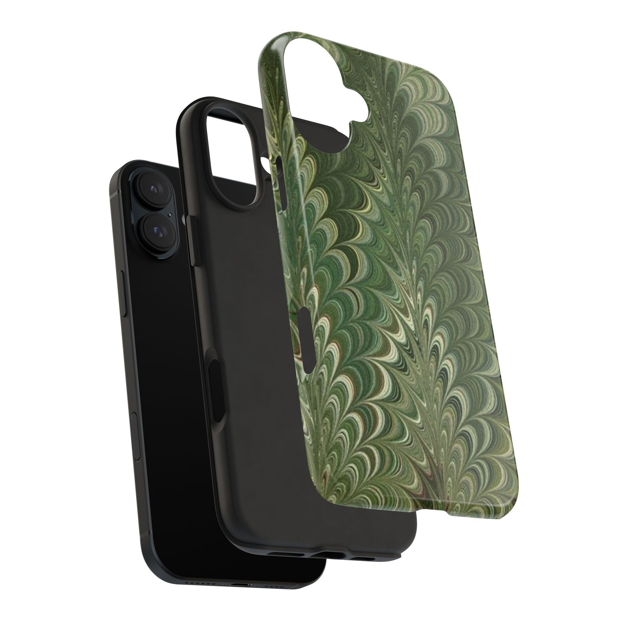 Deep Green Marble Italian Durable Phone Case