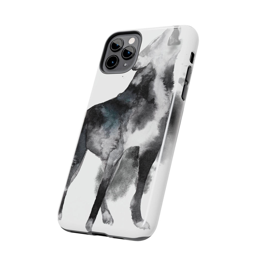 Black and White Dog Printed Tough Phone Cases