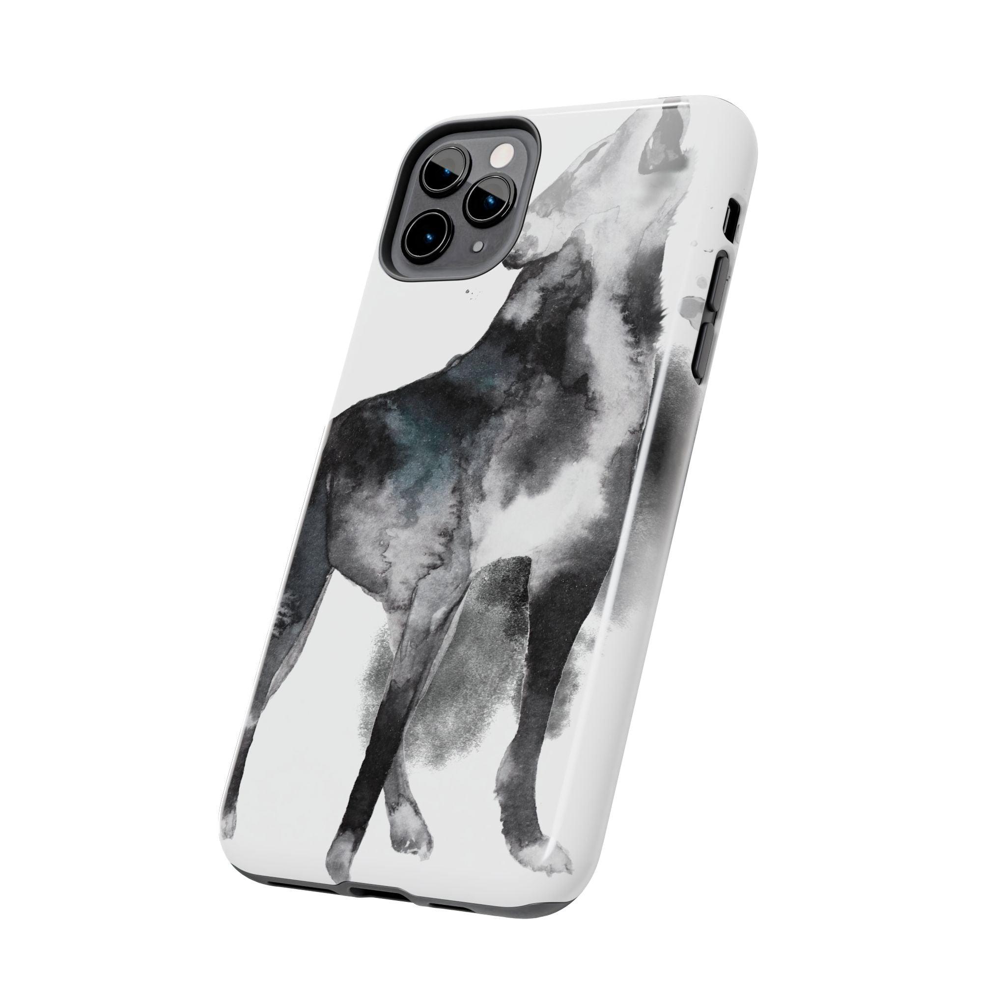 Black and White Dog Printed Tough Phone Cases