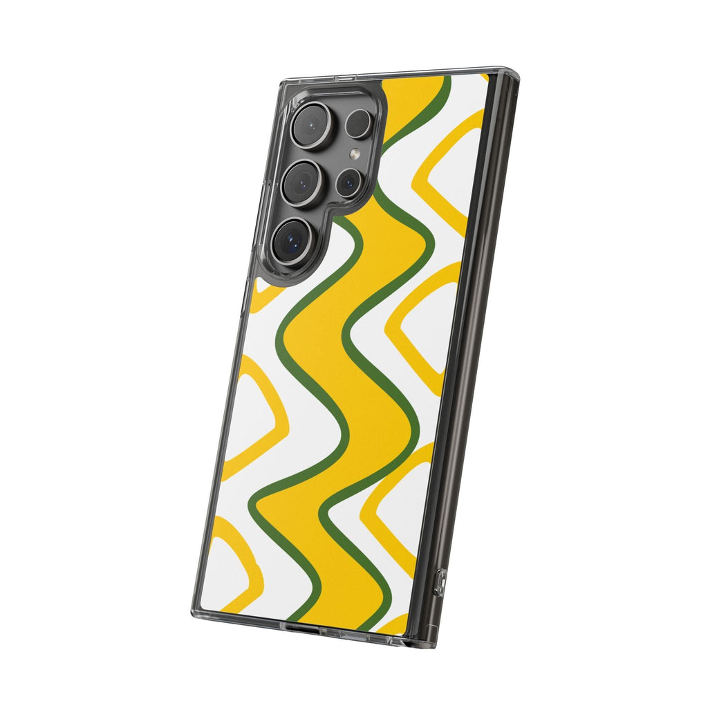Bright Yellow Abstract With Shape Clear Cases