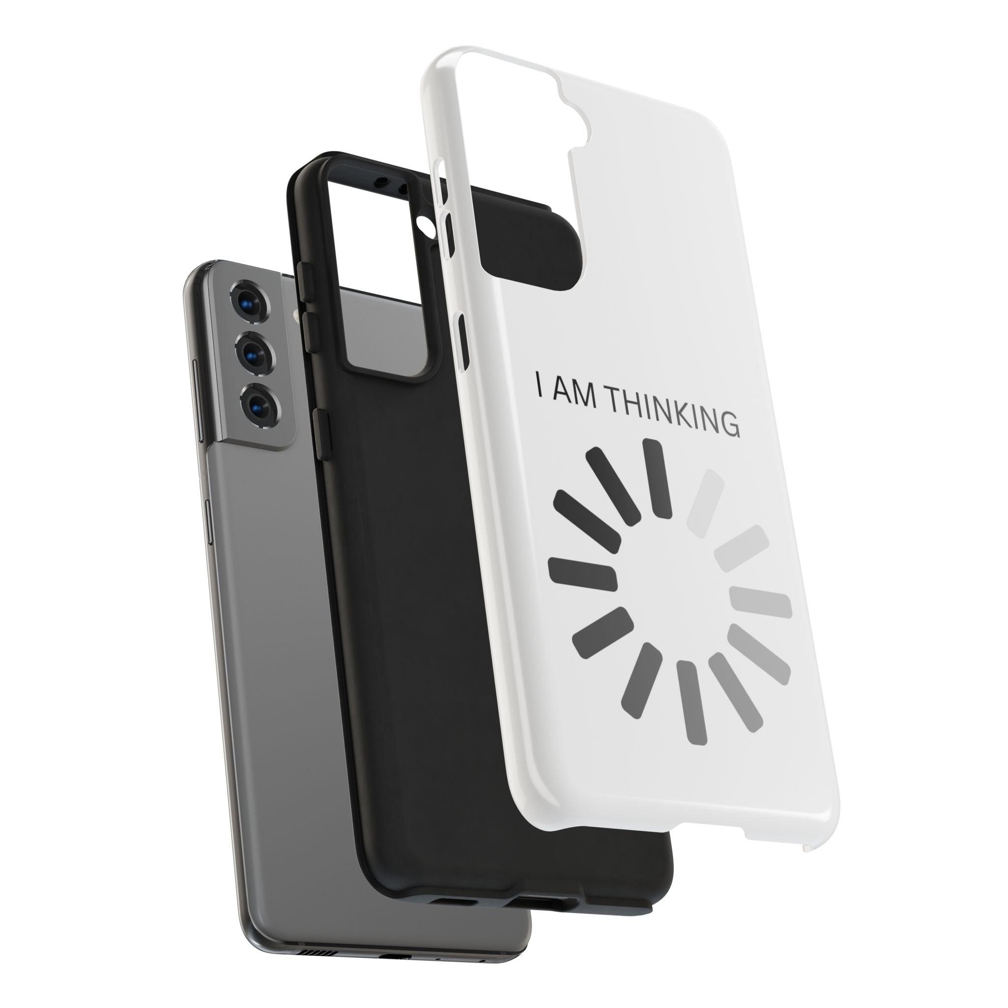 I Am Thinking To Much Text Printed Tough Phone Cases
