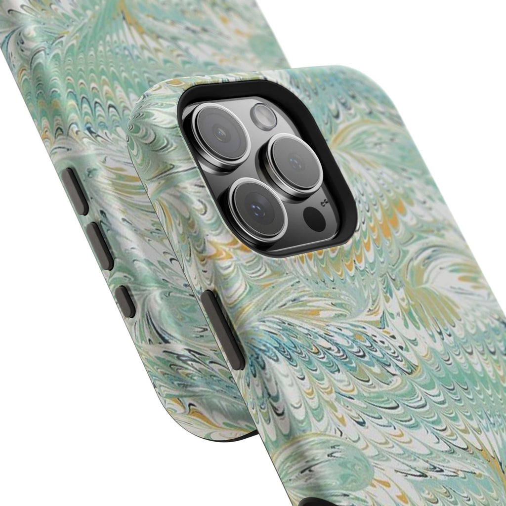 Mint Green Marbled Swirl Phone Case - Dual Layer