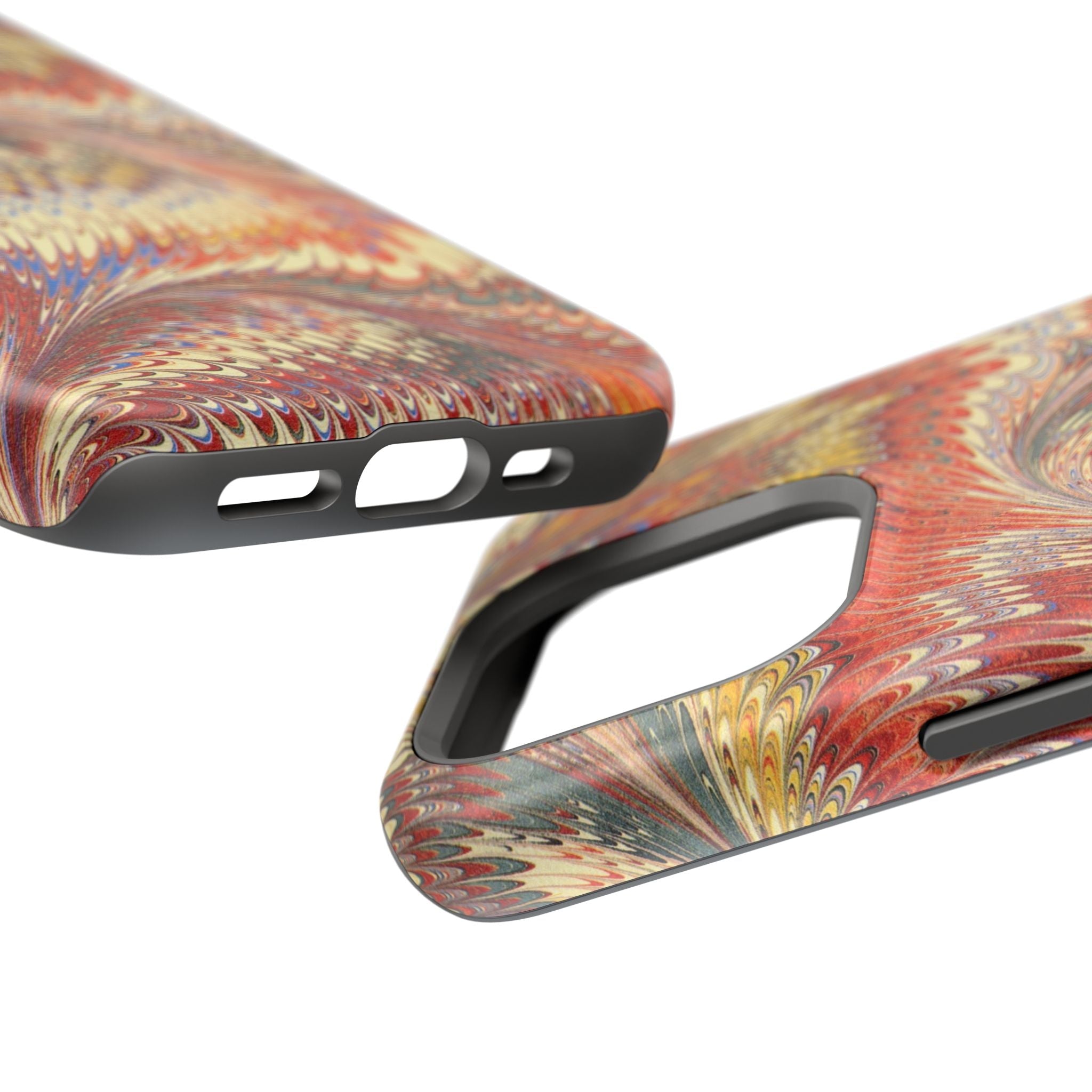 Rust and Gold Italian Vintage Marble Design Durable Phone Case for Apple + Samsung