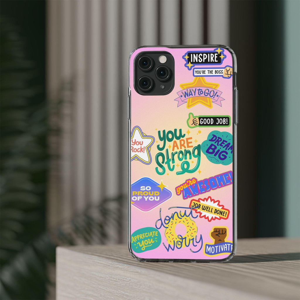 Motivational Stickers Clear Case