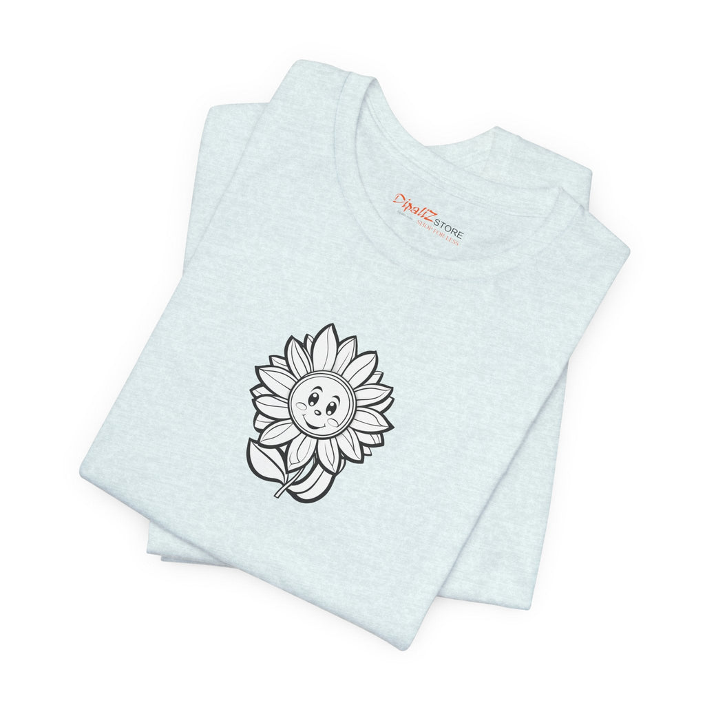 Happy Flower Short Sleeve Tee - Unisex Cotton Comfort - DipaliZ