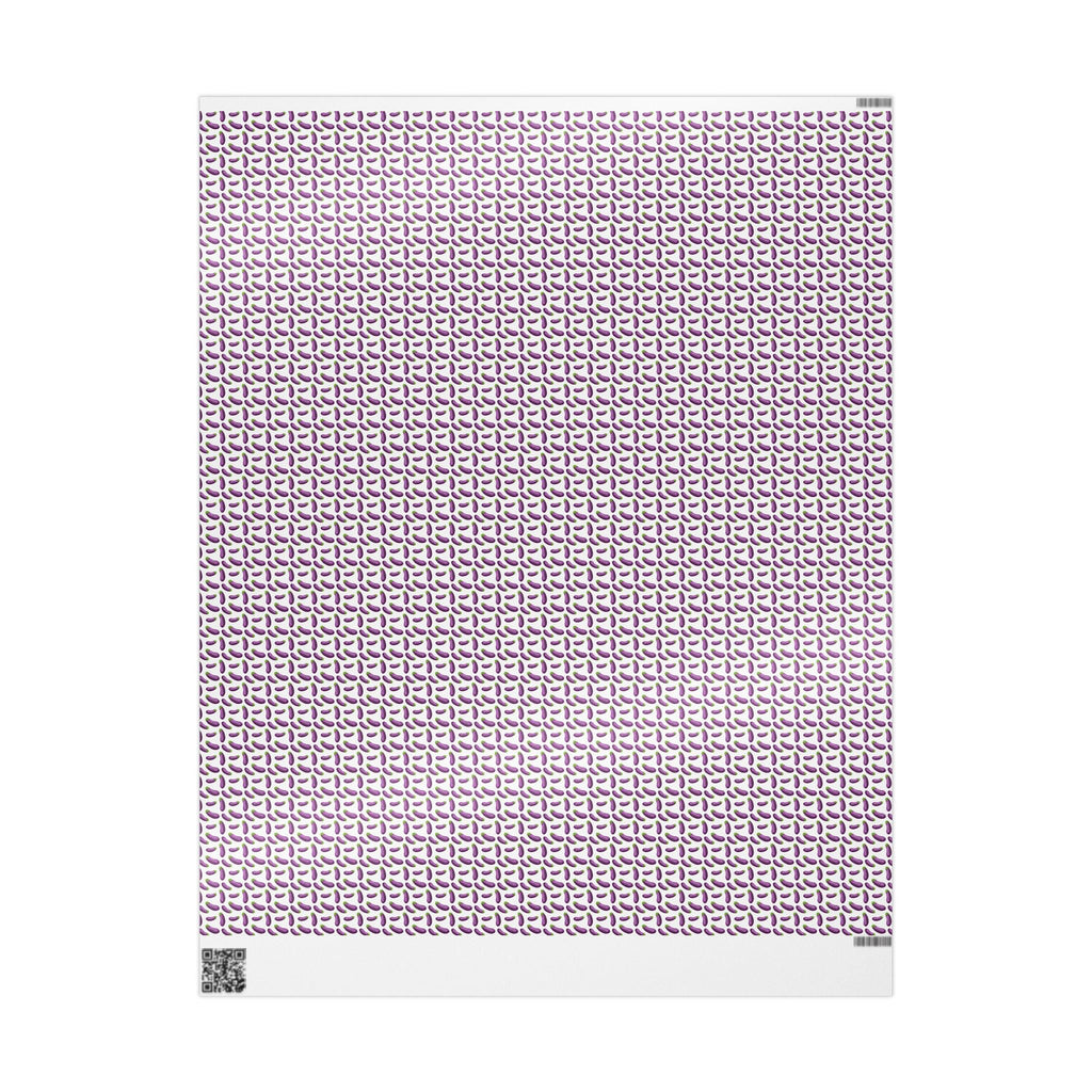 Eggplant Emogi Wrapping Paper