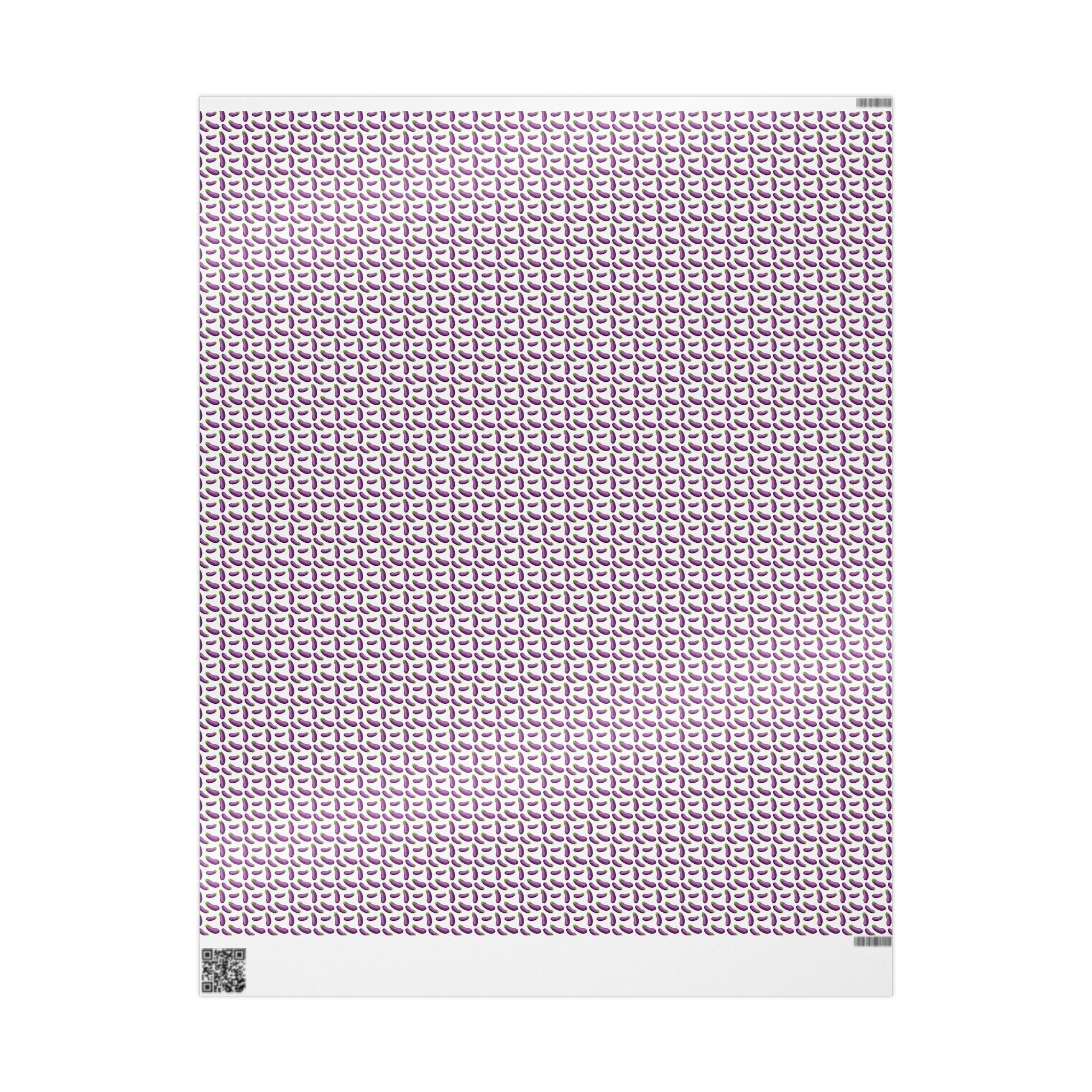 Eggplant Emogi Wrapping Paper