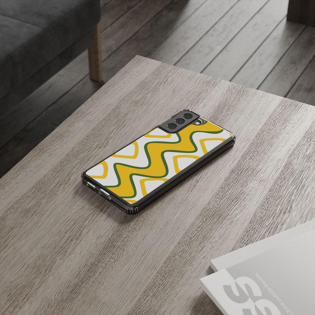 Bright Yellow Abstract With Shape Clear Cases