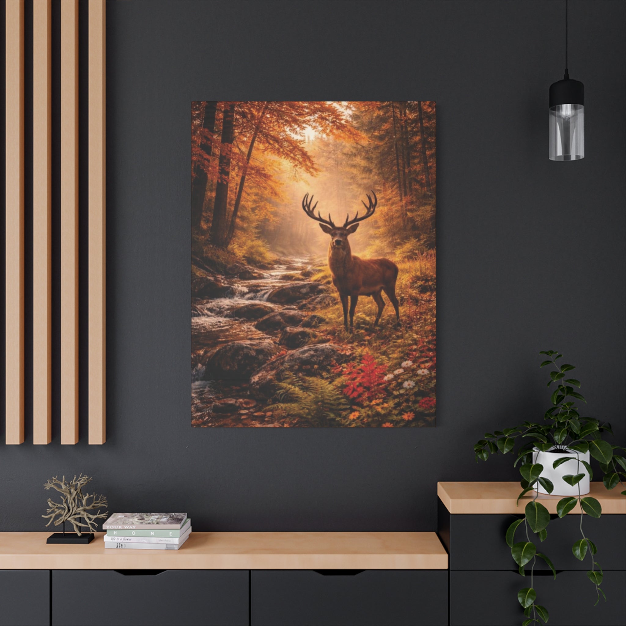 Autumn Wilderness Deer Canvas Wall Art