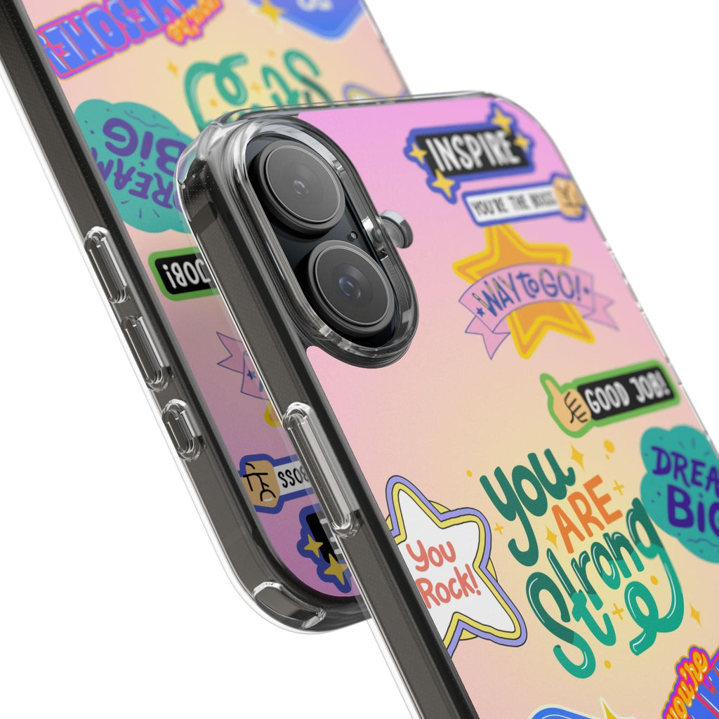 Motivational Stickers Clear Case