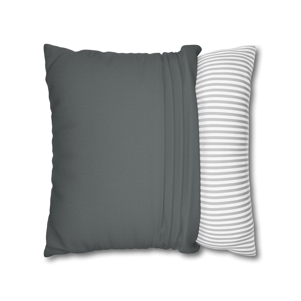 Scenic Lake Reflection Square Pillow — Mountain Sunrise Decorative Pillowcase