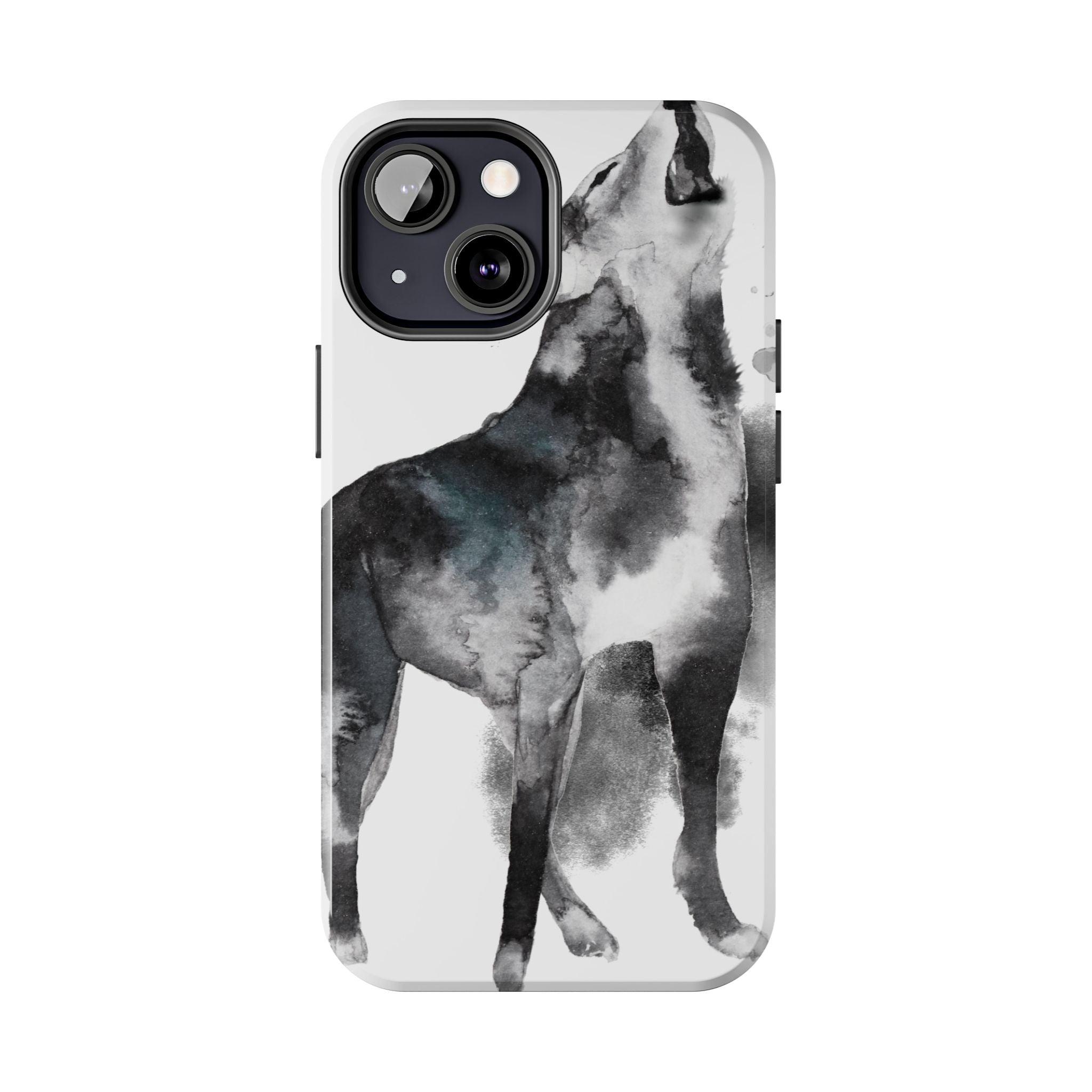Black and White Dog Printed Tough Phone Cases