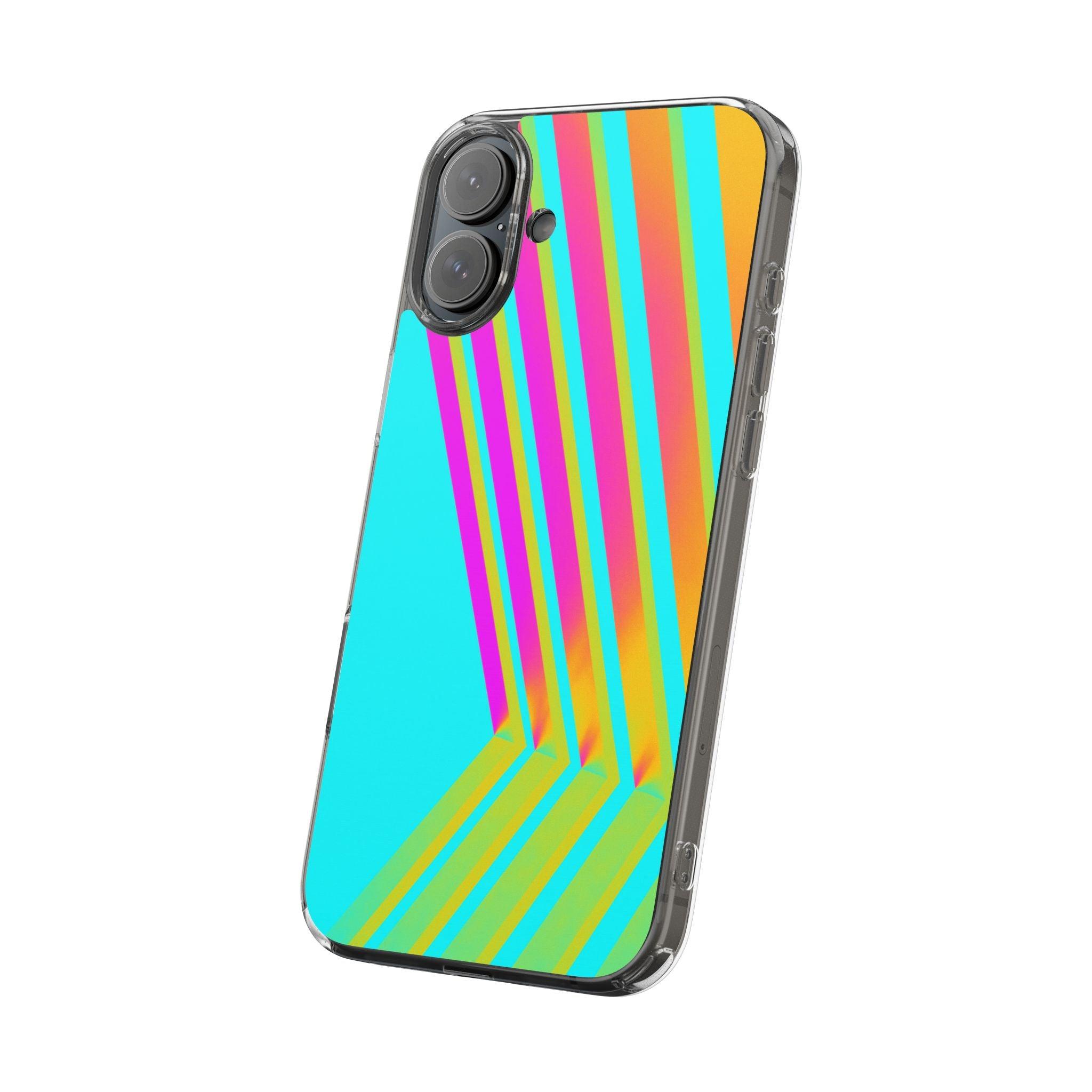 Abstract Pattern With Vibrant Color Clear Cases