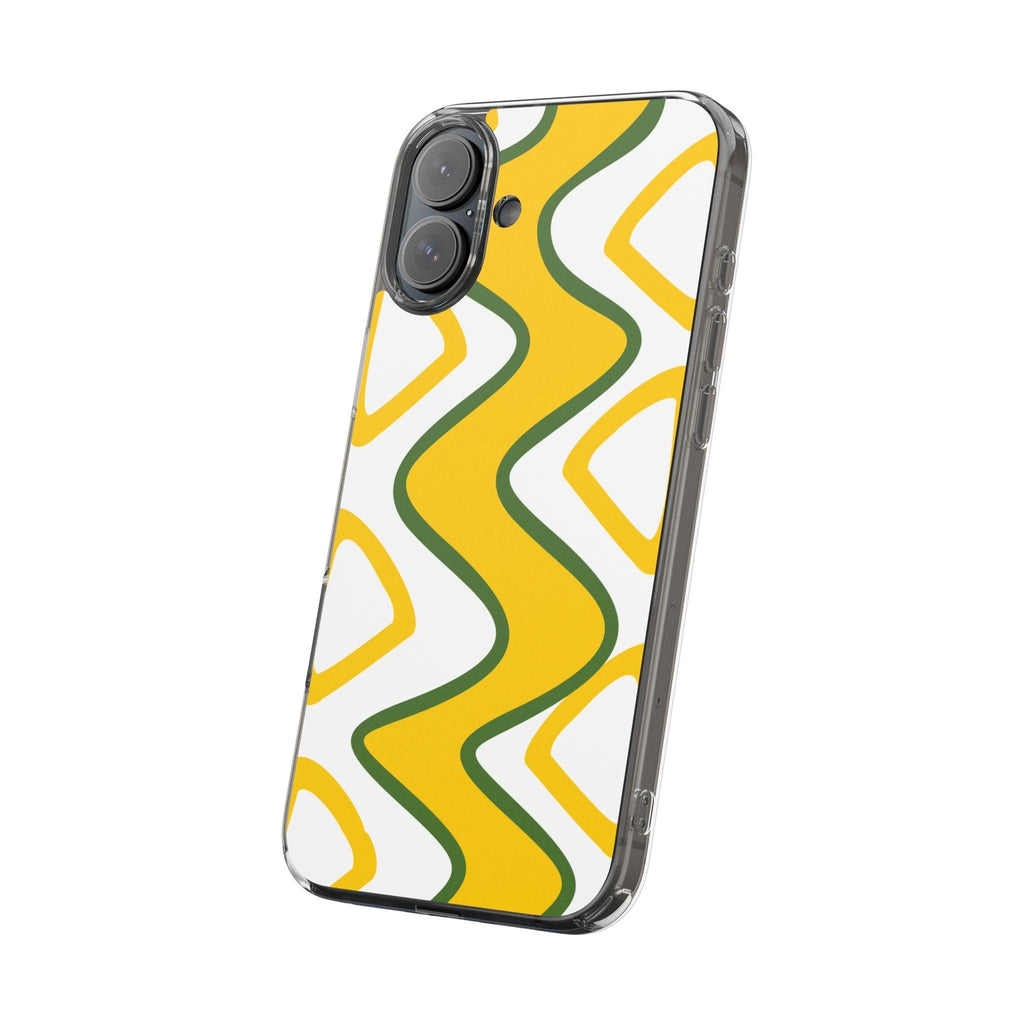 Bright Yellow Abstract With Shape Clear Cases