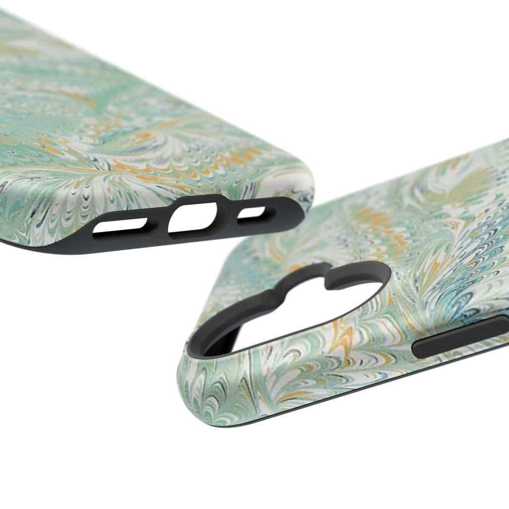 Mint Green Marbled Swirl Phone Case - Dual Layer