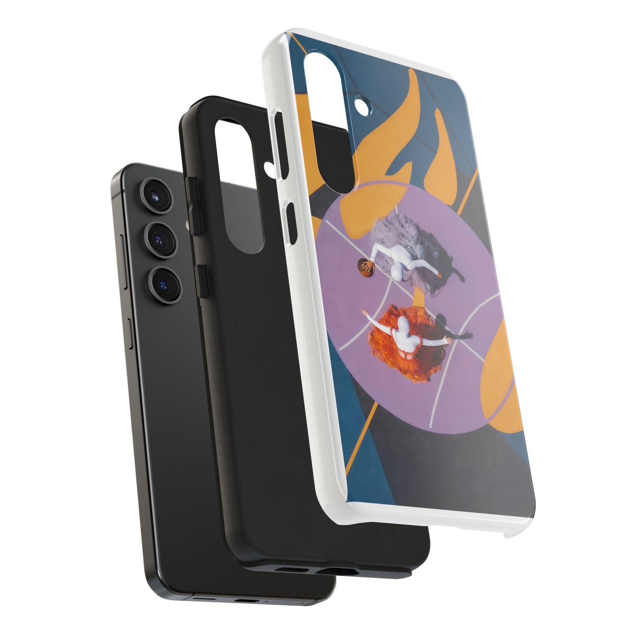 Two Womens Play basket ball Tough Phone Cases