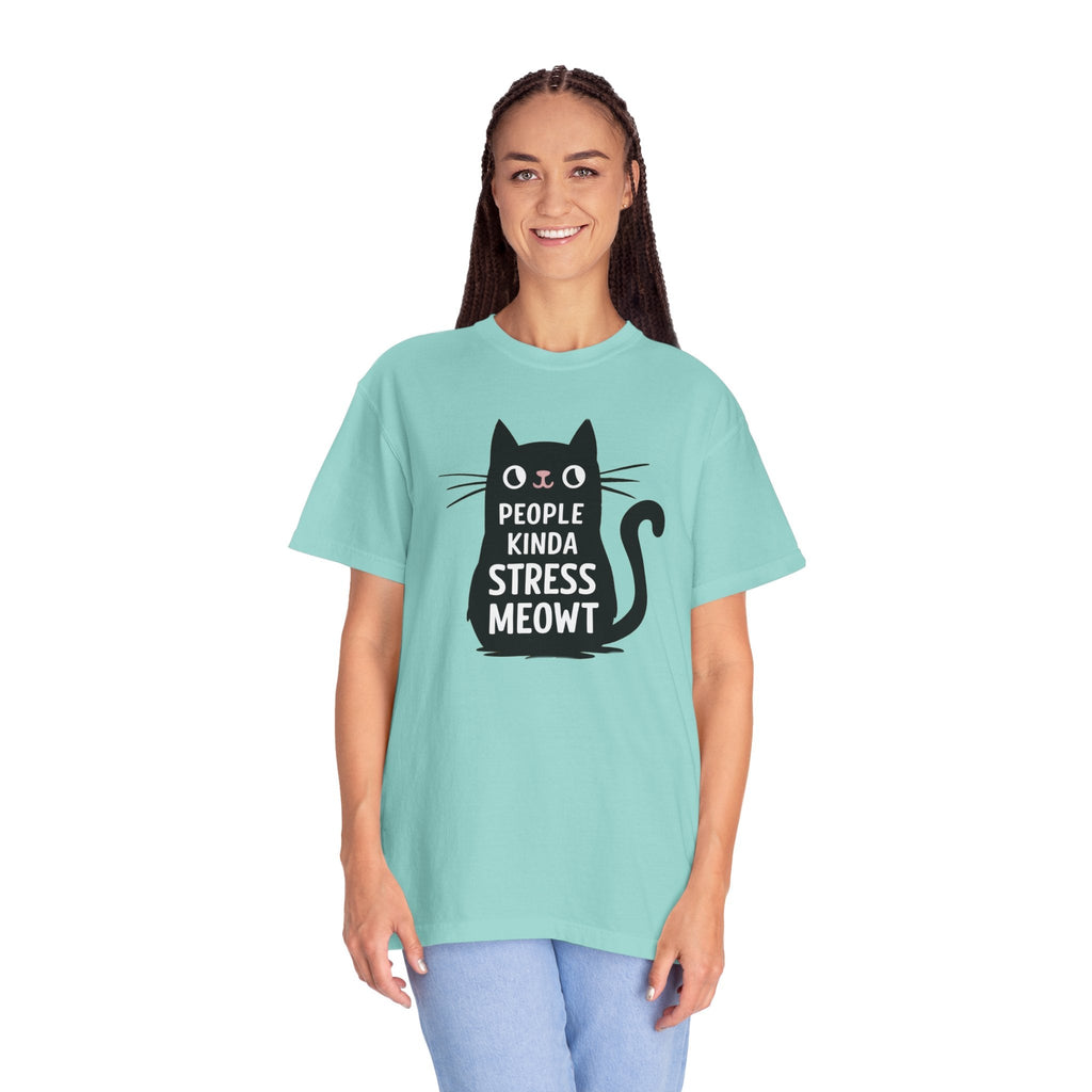 Cat Tee - I Speak 4 Languages Kinda Stress Meowt Cotton - DipaliZ