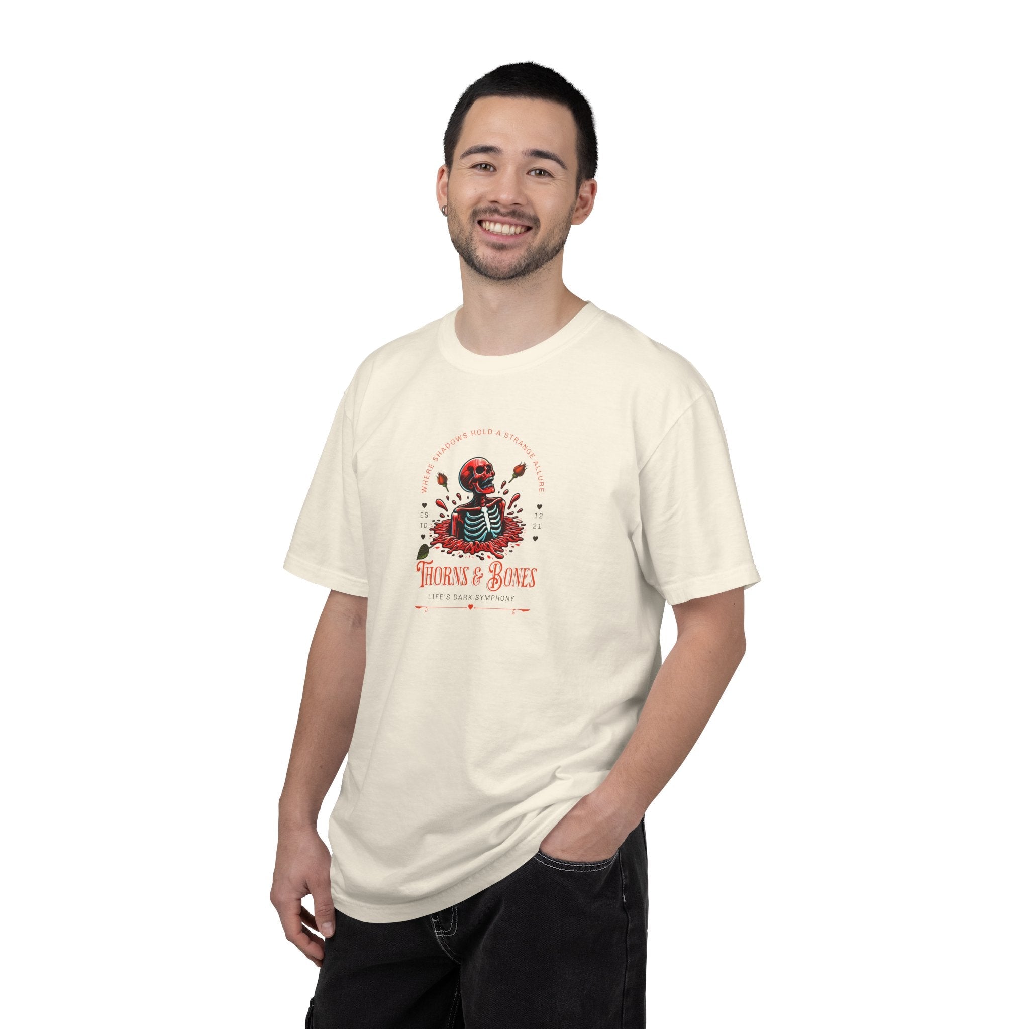Skeleton Tee - Thorns and Bones Comfort Colors - DipaliZ