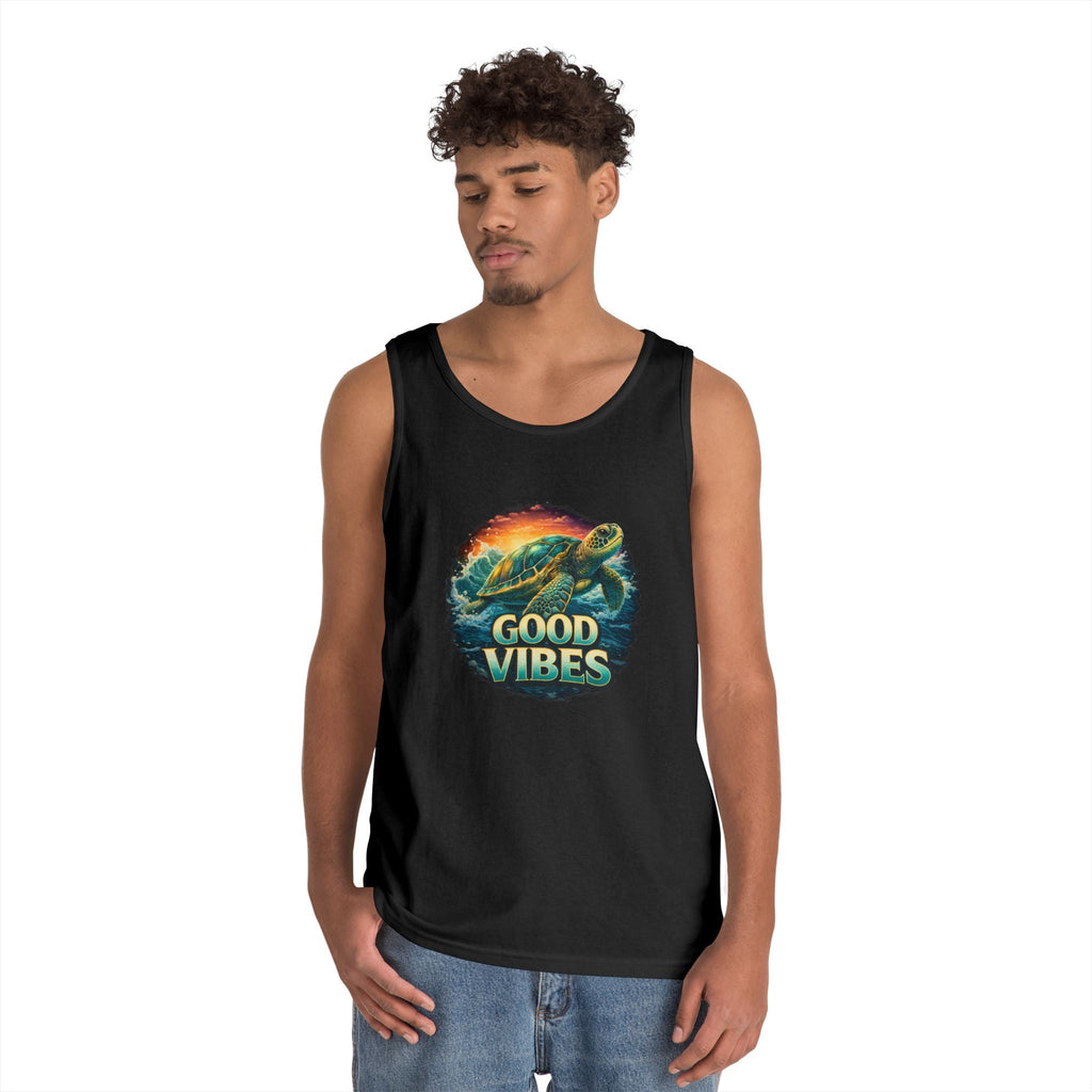 Good Vibes Turtle Tank — Surf-Inspired Beach Vacation Tank Top