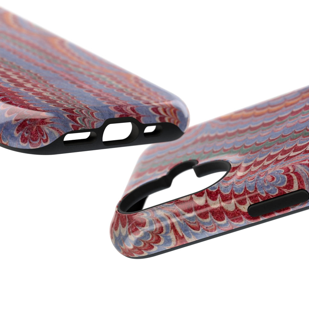 Burgundy and Lavender Hues Italian Vintage Marble Design Phone Case for Apple + Samsung