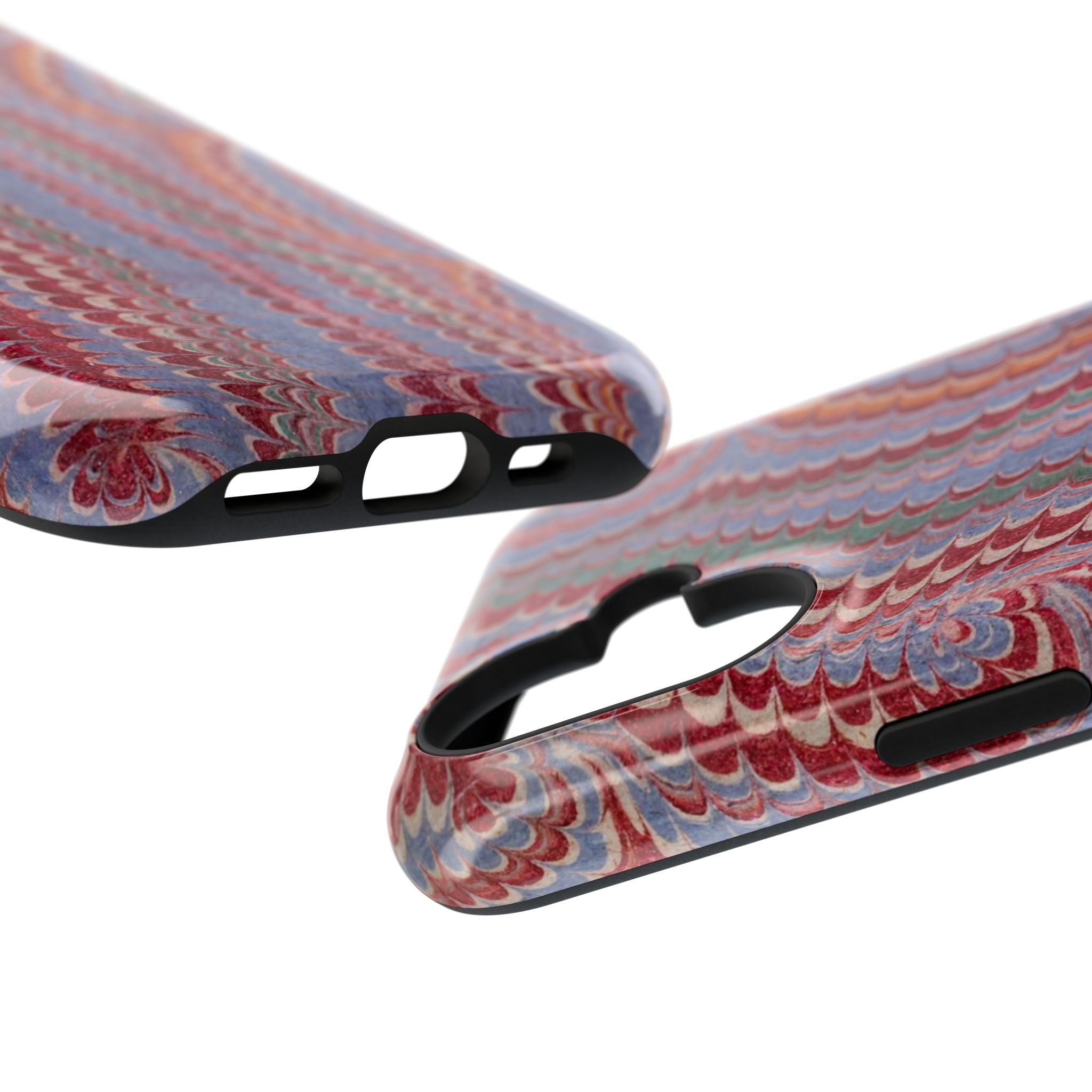 Burgundy and Lavender Hues Italian Vintage Marble Design Phone Case for Apple + Samsung