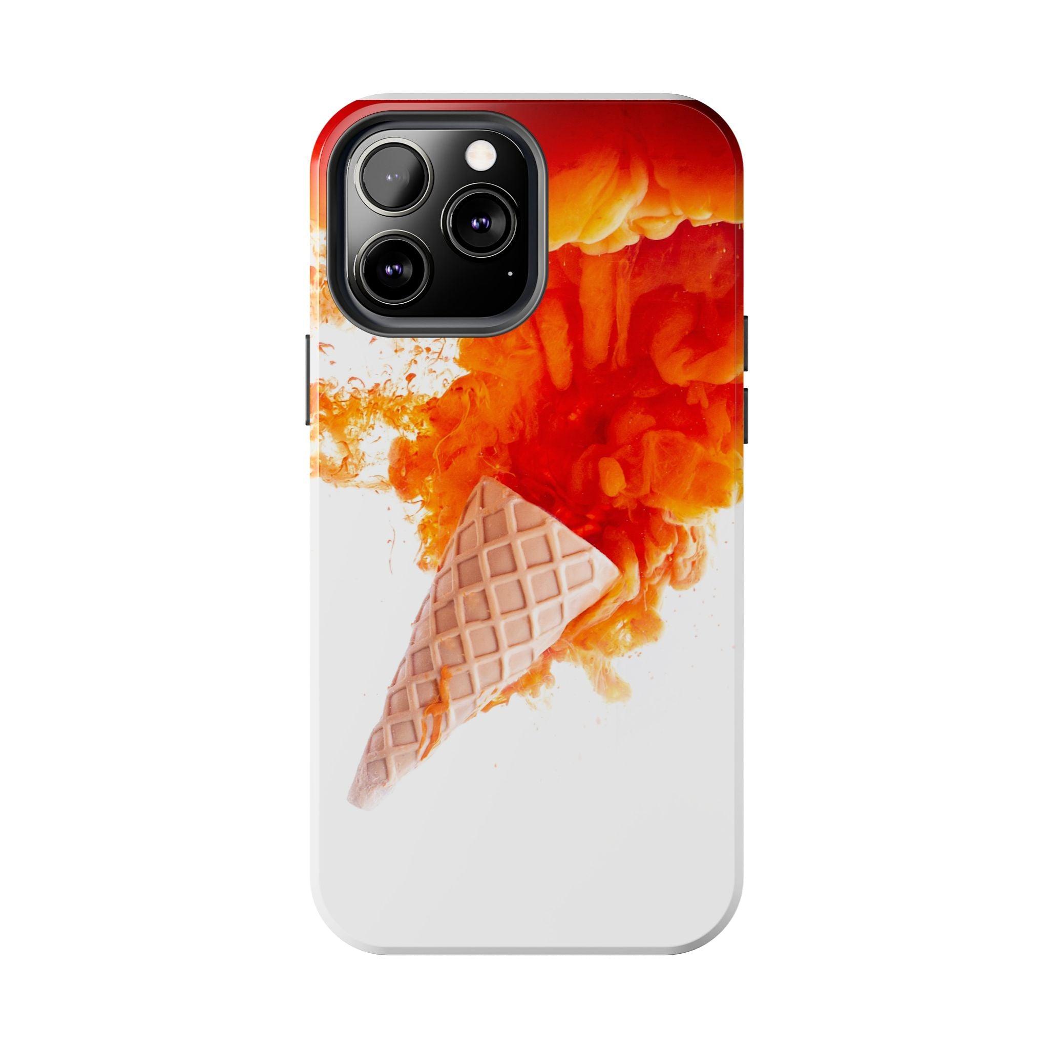 Ice Cream With Flame Of Colors Tough Phone Cases