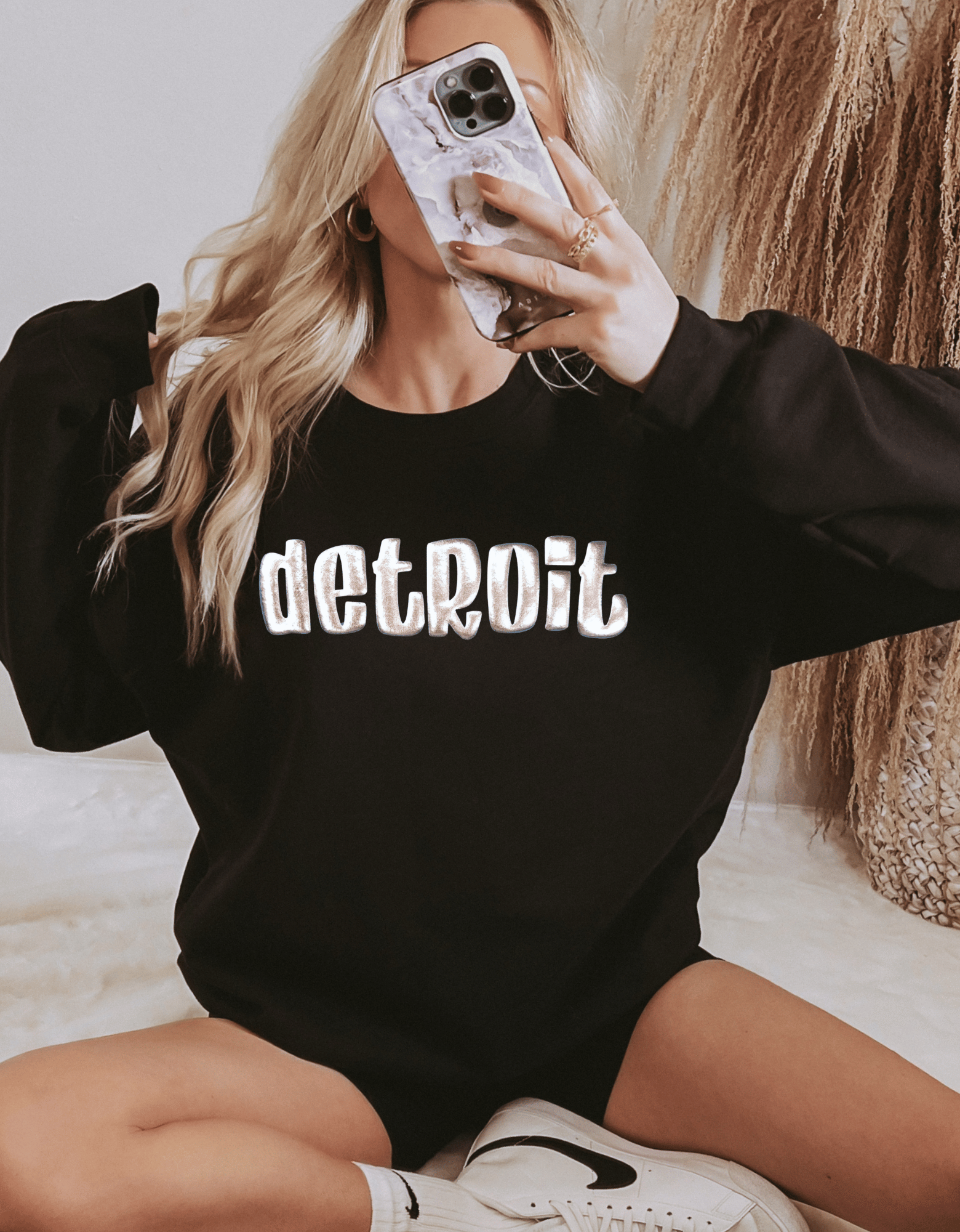 Detroit Retro Puff Print - Chrome Puff