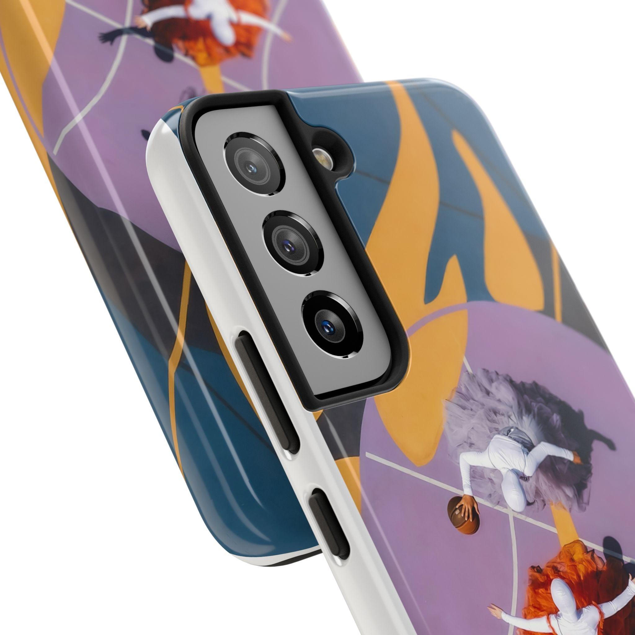 Two Womens Play basket ball Tough Phone Cases