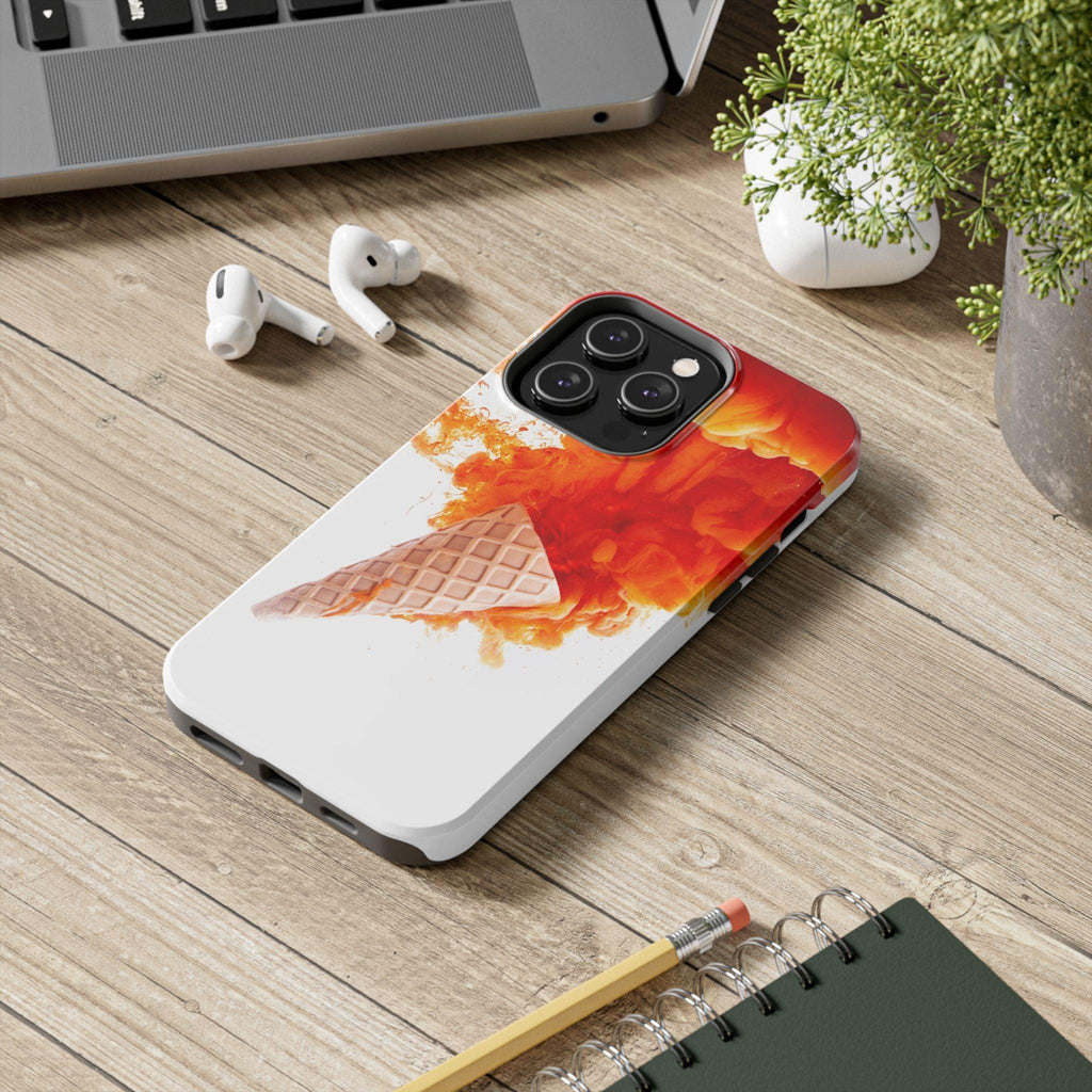 Ice Cream With Flame Of Colors Tough Phone Cases