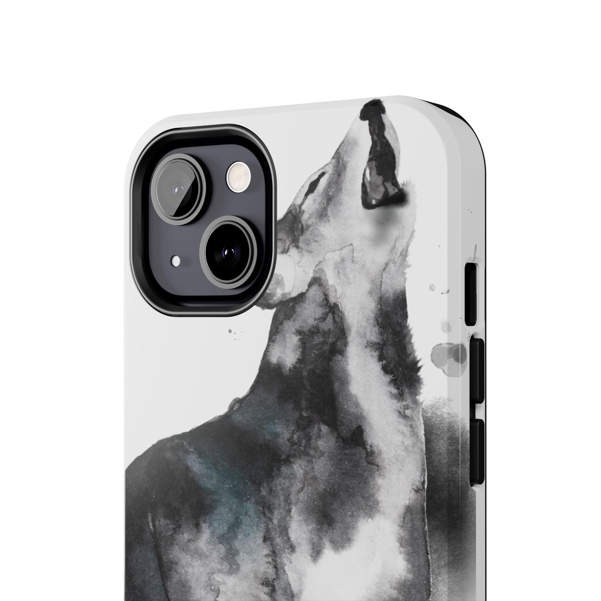 Black and White Dog Printed Tough Phone Cases