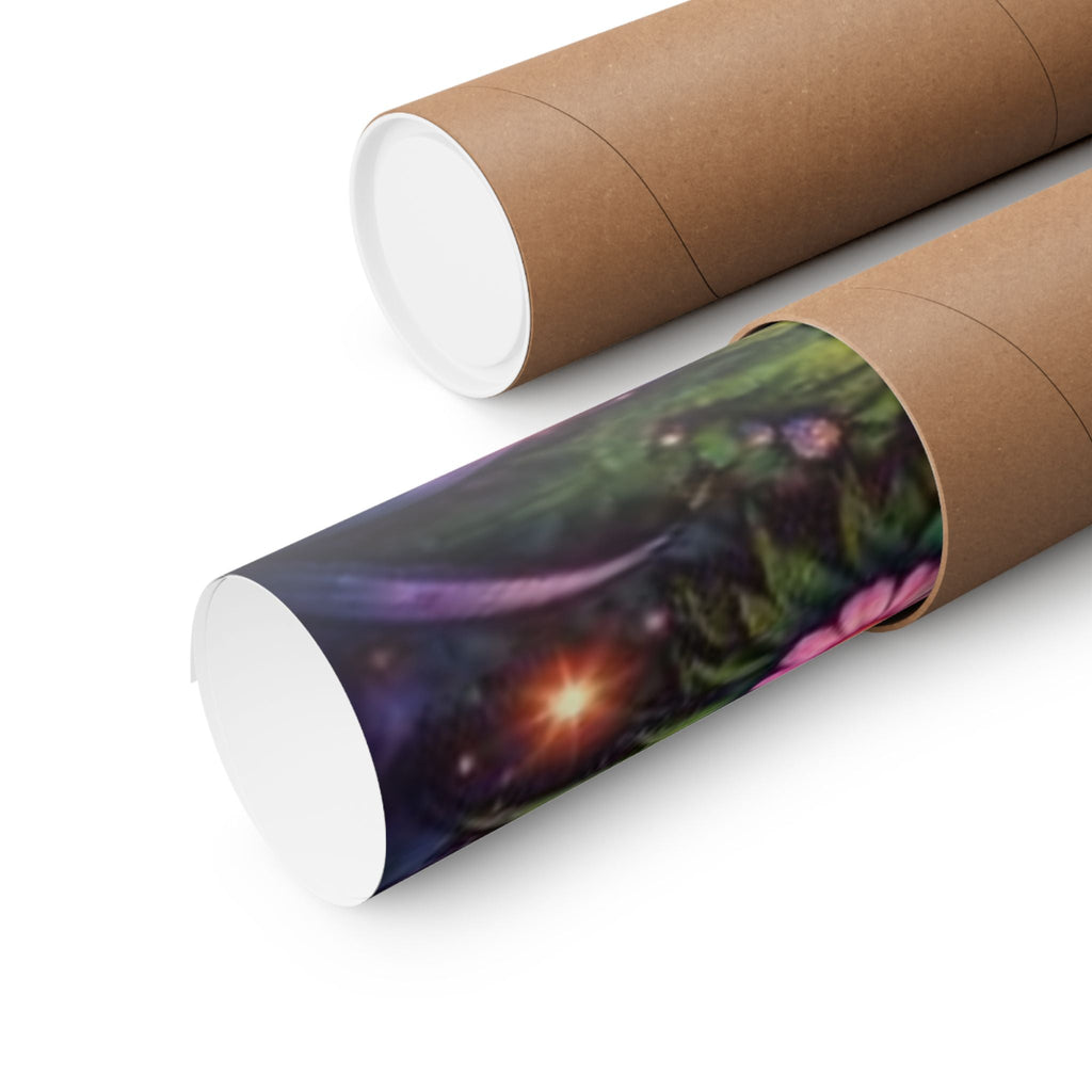 Psychedelic Rainbow Mushroom Poster