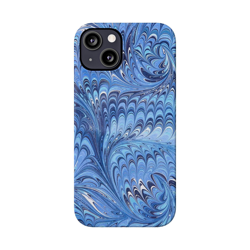 Deep Blue Italian Marbled Design Pallet Phone Case