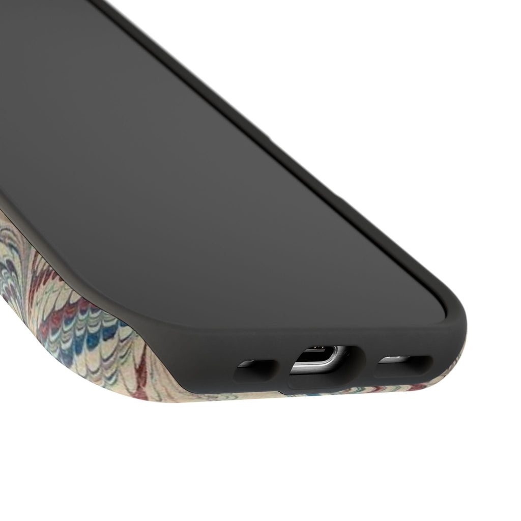 Italian Beige & Blue Marble Phone Case — Impact-Resistant Durable Case for Apple & Samsung