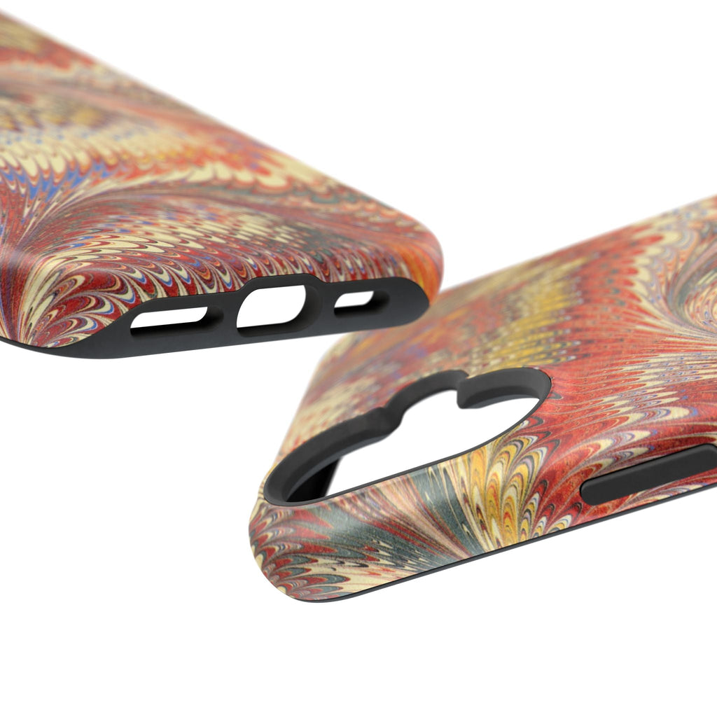 Rust and Gold Italian Vintage Marble Design Durable Phone Case for Apple + Samsung