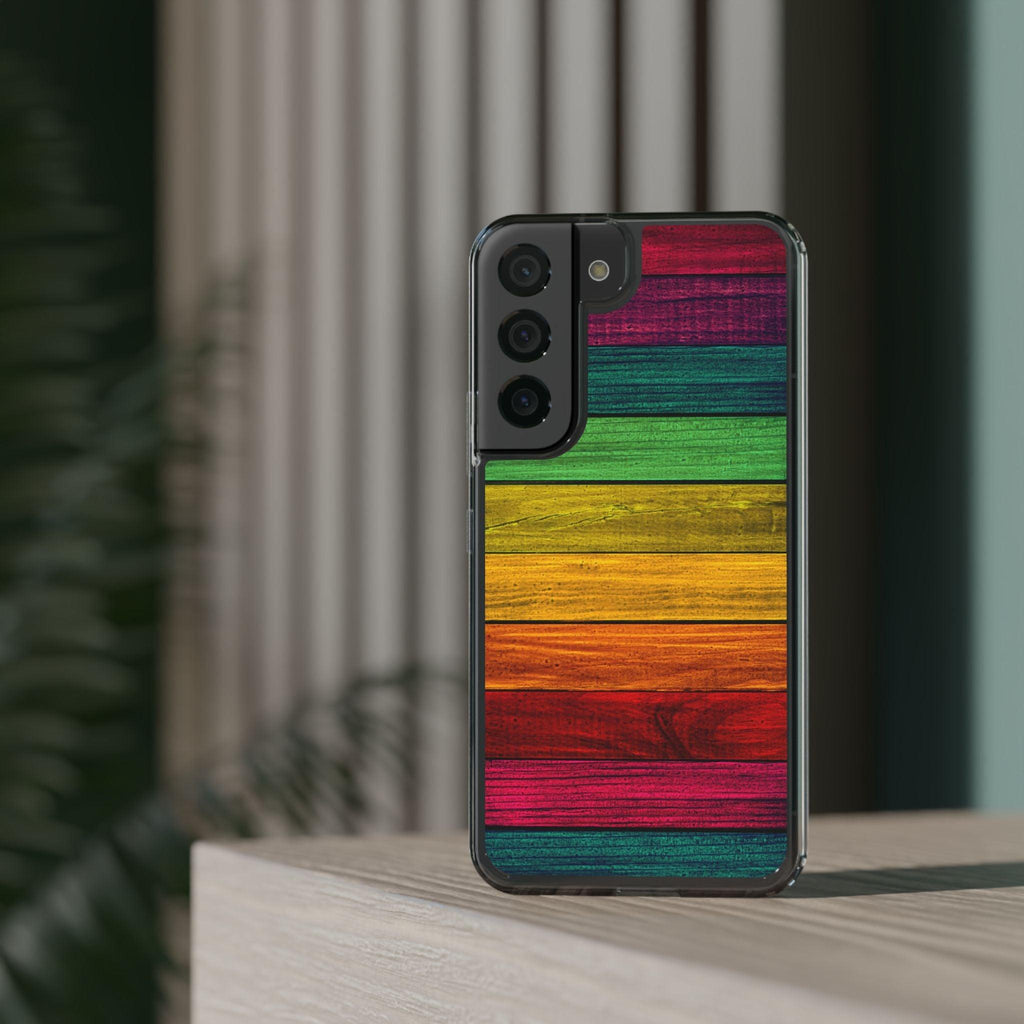 Rainbow On Woods Clear Cases