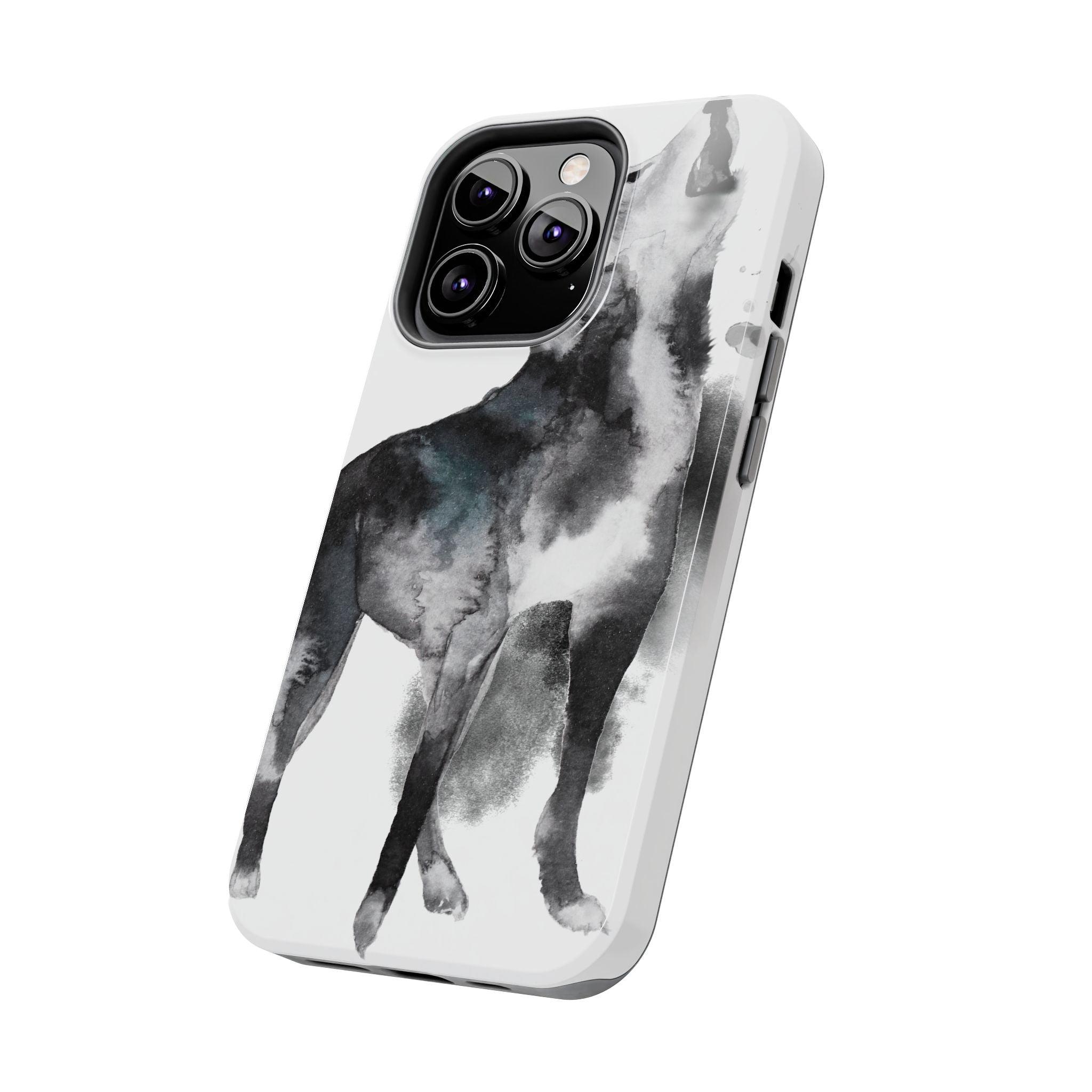 Black and White Dog Printed Tough Phone Cases