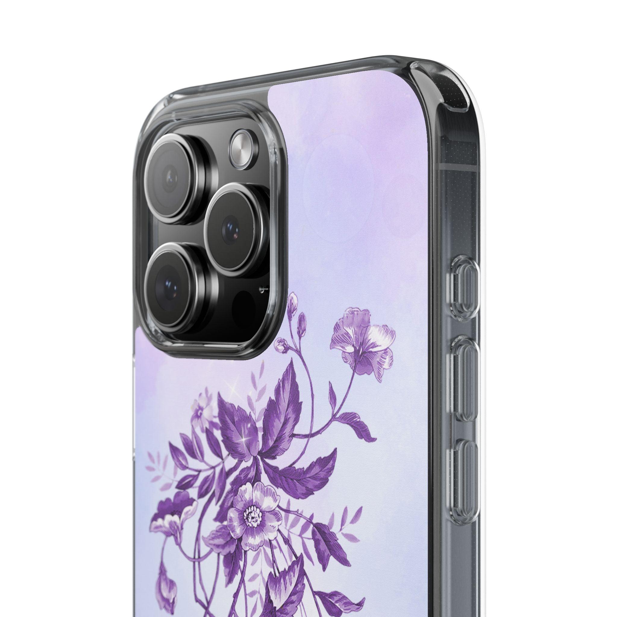 Floral design In Purple Clear Cases