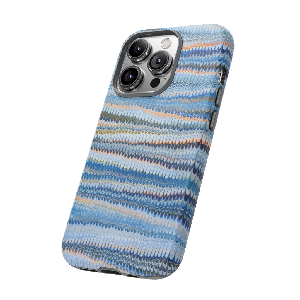 Blue Marbled Phone Cases iPhone 16 + Samsung + Apple + Google