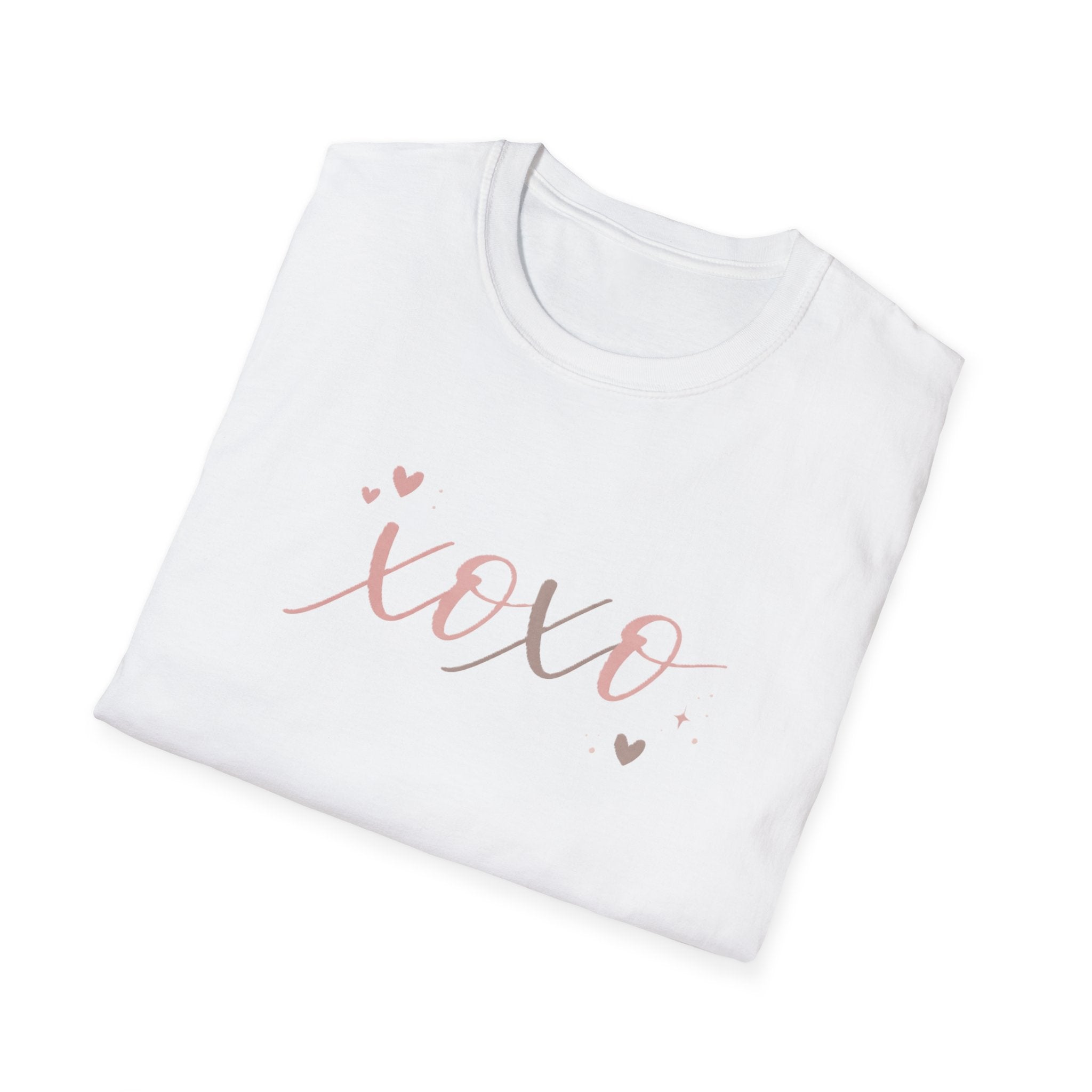 XOXO Rose Gold Script T-Shirt — Valentine’s Day Cute Heart Tee