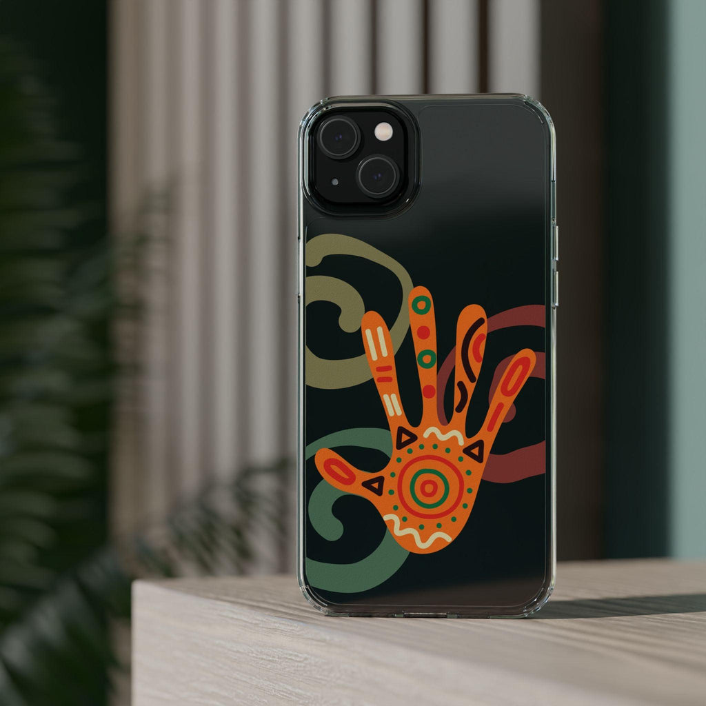 Clear Cases Colorful Hand Print design