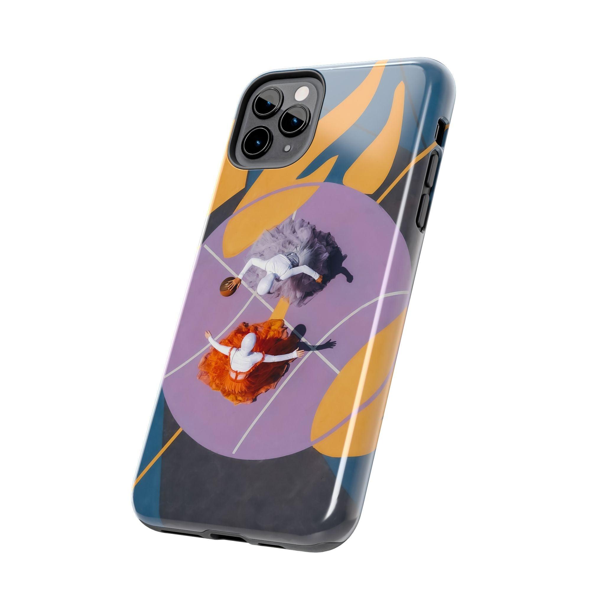 Two Womens Play basket ball Tough Phone Cases