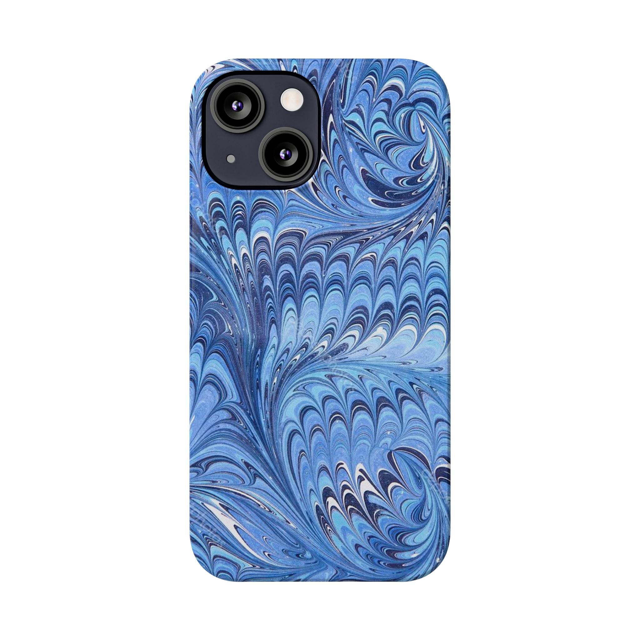 Deep Blue Italian Marbled Design Pallet Phone Case