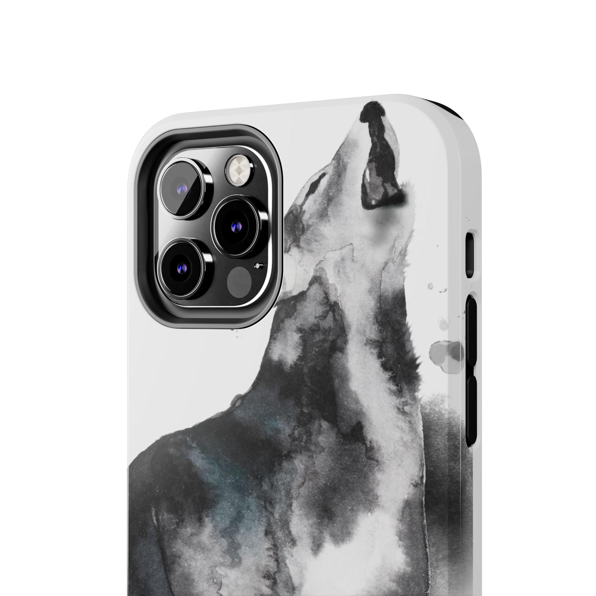 Black and White Dog Printed Tough Phone Cases