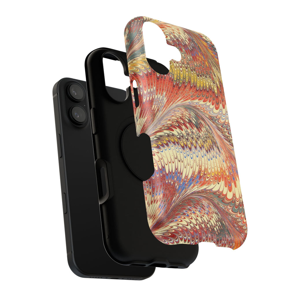 Rust and Gold Italian Vintage Marble Design Durable Phone Case for Apple + Samsung