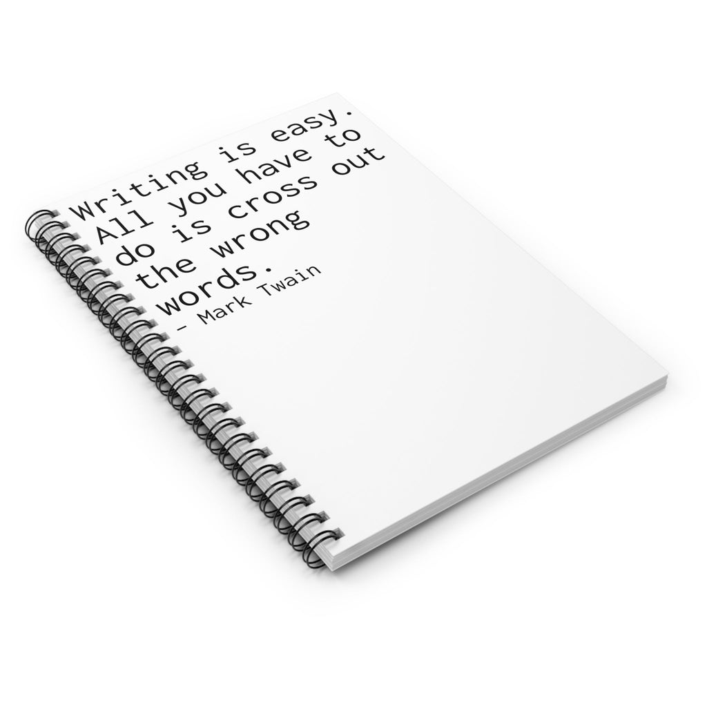Mark Twain Quote Notebook - White