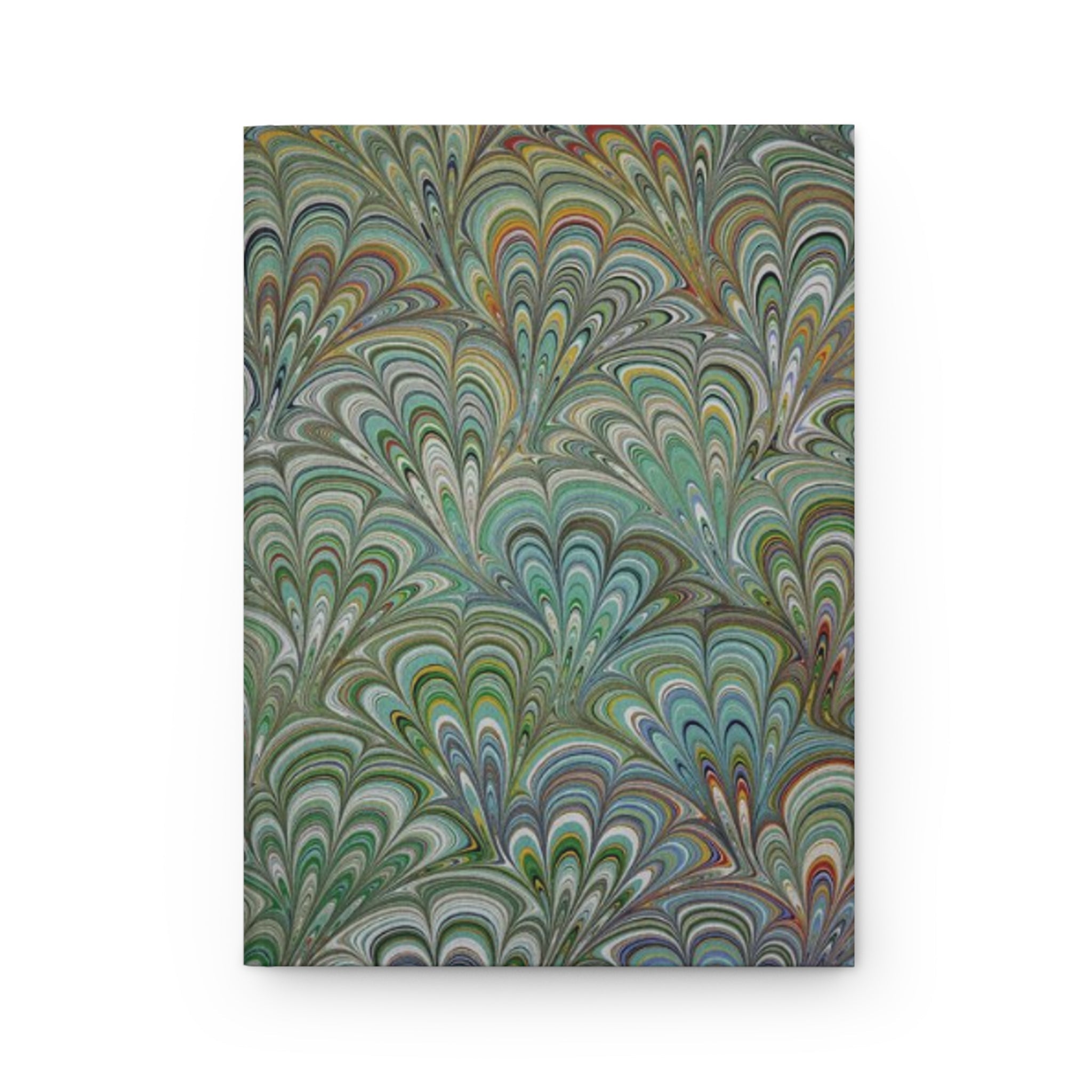 Deep Green  Vintage Italian Marble Hardcover Journal Matte, Hand-Painted Design, Artistic Notebook, Writing Diary, Lined - Unique Gift