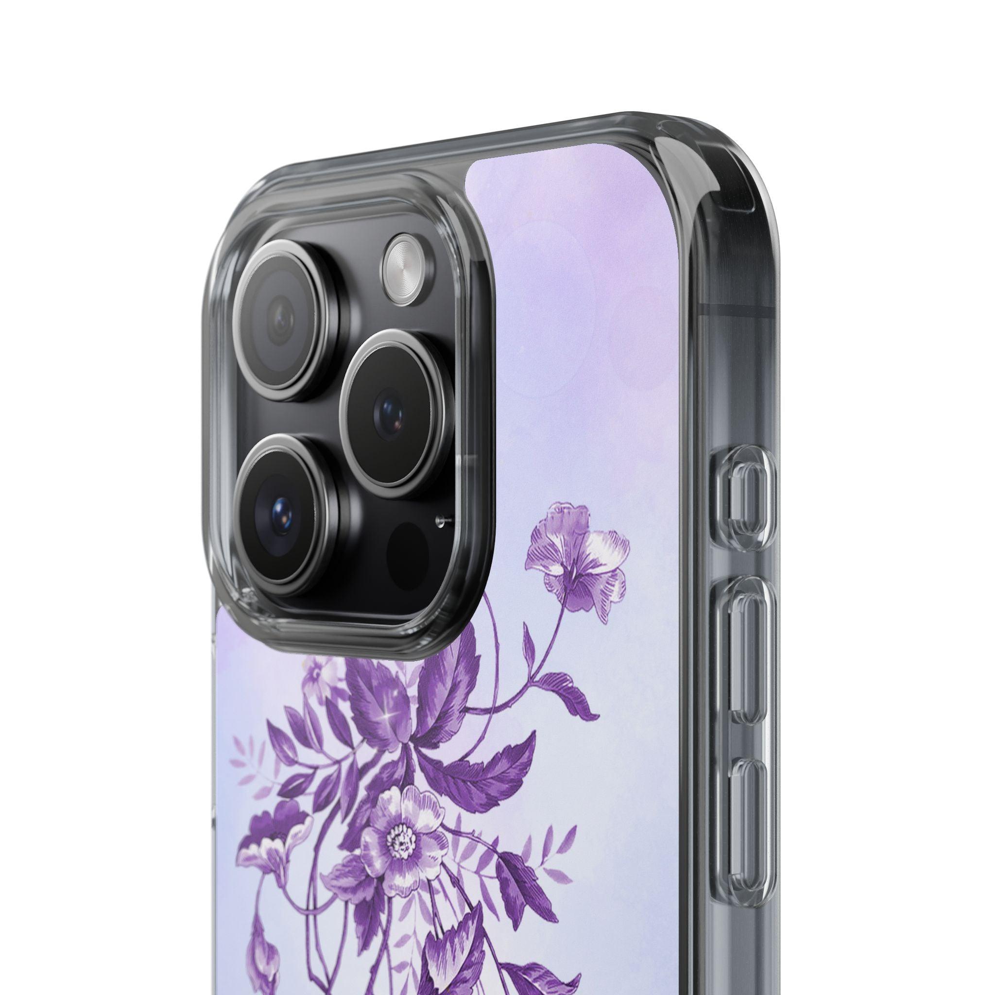 Floral design In Purple Clear Cases