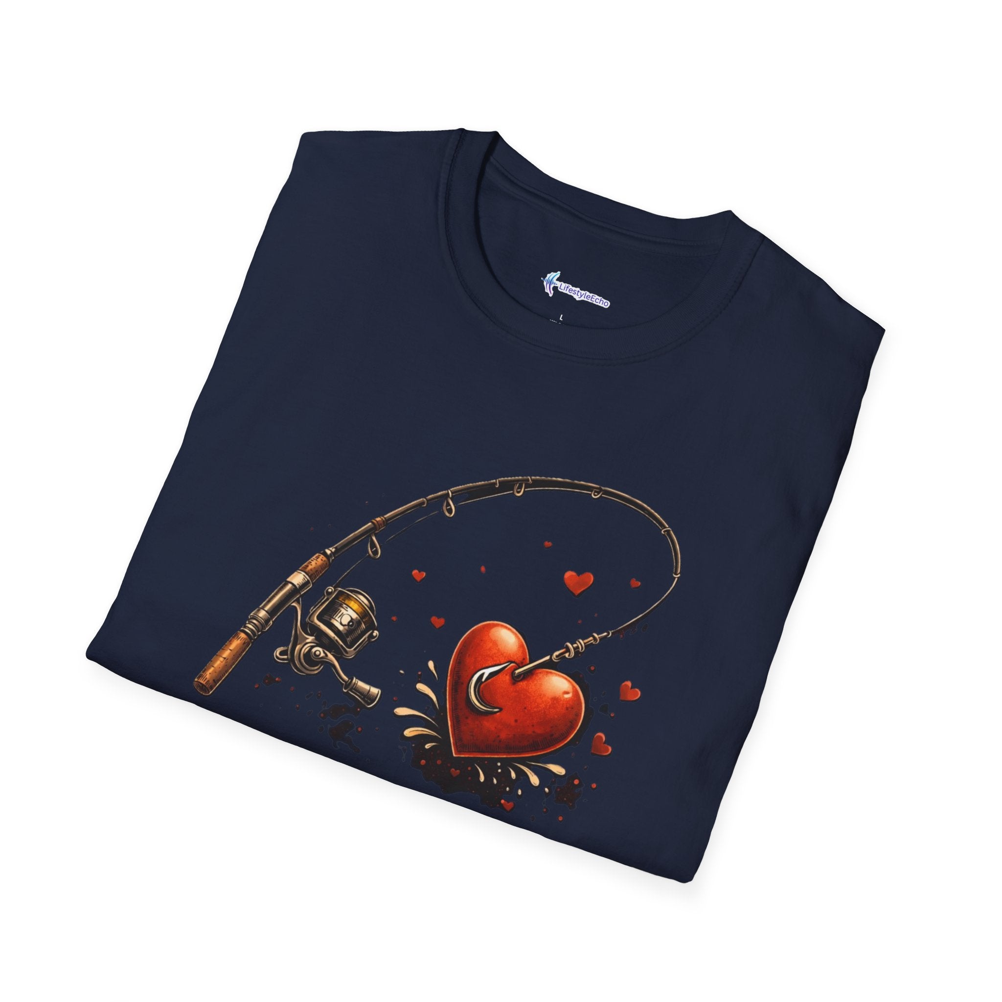 Caught Feelings Fishing Valentine T-Shirt